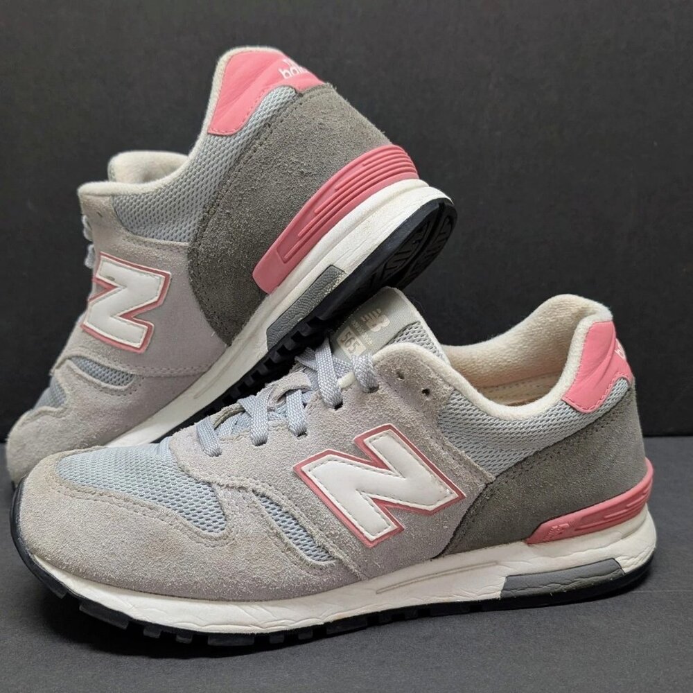 New Balance Women's 565 WL565GT Pink Gray Suede Sneakers Shoes Size 8 B Running